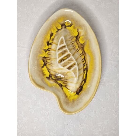 Mid Century Ceramic Ashtray Maddux Of California Handcrafted Art Pottery Yellow - Picture 5 of 9